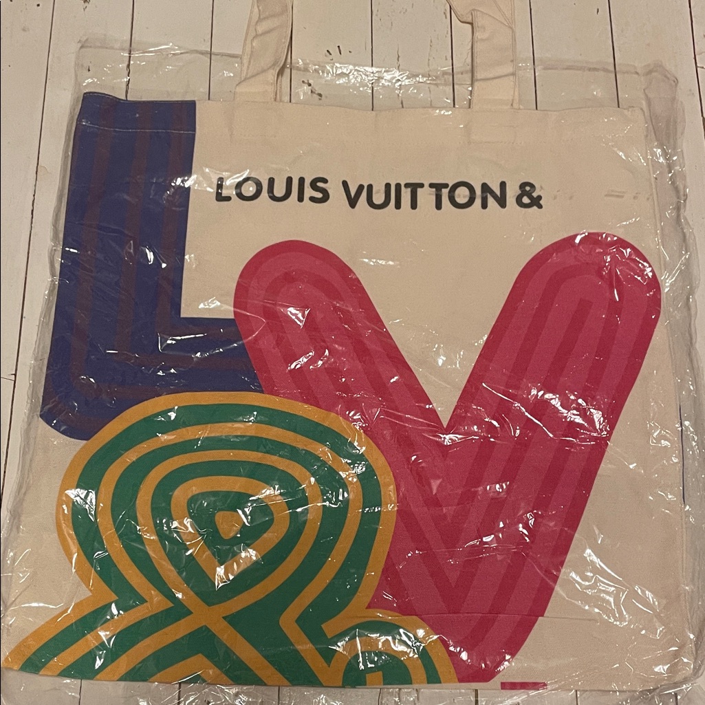 Louis Vuitton Canvas Logo Tote Multicolor Lv Print